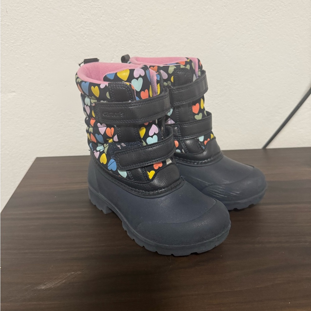 Girls' Carters Heart Pattern Snow Winter Boots